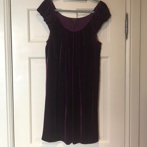 BCBG Velvet plum cocktail dress